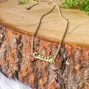 Lumiela “Cassie” Personalized Luxe Name Gold Necklace Marina De Buchi